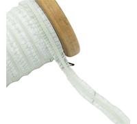 Goma Elastica 15 Meters Cute Bilateral Ruffle Stretchy Lace Trim Fabric Diy For Home Decor Patchwork 1cm Width Colored Elastic Ribbon(Green)