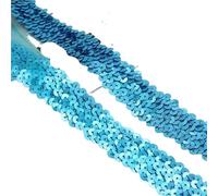 Goma Elastica 30mm Sequin Lace Trim Elastic Band Ribbon Stretch Fabric For Dress Curtain Clothes DIY Latin Sewing Accessories(Color 7,30mm-15Meters)