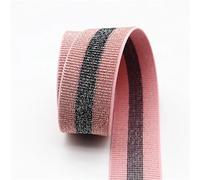 Goma Elastica 40mm Striped Elastic Band 1m 2m 3m 5m 10m 20m Garment Decoration Accessories Sewing Supplies(Pink grey1,10 meter)