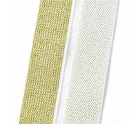 Goma Elastica 5/10M 25-50mm Silk Nylon Elastic Band Colored Rubber Bands Webbing For Sewing Garment Belt Bags Ribbon DIY Accessories(WhiteGold,5Meters,40mm)