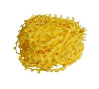 Goma Elastica 5-10yard Elastic Lace Ribbon Black White Color Button Loops DIY Multicolor Handmade Trimming for Clothes Sewing Rubber Band(Yellow,14mm 10yards)