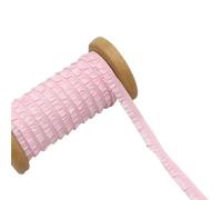 Goma Elastica 5-20Meters 10mm Ruffled Elastic Band For Sewing Stretch Lace Trim Ribbon Hairband Shoes Rubber Tape DIY Garment Accessories(Pink,5Meters)