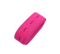 Goma elastica costura Accesorios de costura DIY, 15/20/25/30MM, agujero botón, bandas elásticas tejidas, cinta, colorida, blanca y negra Banda elástica de costura ajustables(Rose red,3yard)