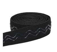 Goma Elastica Costura Banda elástica antideslizante transparente ondulada de silicona con gancho tejido for coser ropa interior, accesorios for vestidos novia, 25 mm ancho(3meters)