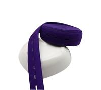 Goma Elastica Costura Banda elástica plana de color 18 mm perforada, adecuada for pañales, vestidos maternidad, manualidades, accesorios costura, 1 m(Deep purple 1m)