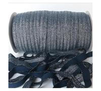 Goma Elastica Gold/Silver Glitter Elastic Ribbon Fold Over Clothing Accessories Stretch Band DIY Crafts(Color15)