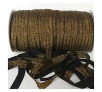 Goma Elastica Gold/Silver Glitter Elastic Ribbon Fold Over Clothing Accessories Stretch Band DIY Crafts(Color10)