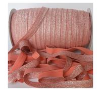 Goma Elastica Gold/Silver Glitter Elastic Ribbon Fold Over Clothing Accessories Stretch Band DIY Crafts(Color 4)