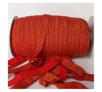 Goma Elastica Gold/Silver Glitter Elastic Ribbon Fold Over Clothing Accessories Stretch Band DIY Crafts(NO.16)