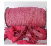 Goma Elastica Gold/Silver Glitter Elastic Ribbon Fold Over Clothing Accessories Stretch Band DIY Crafts(Color 9)