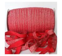 Goma Elastica Gold/Silver Glitter Elastic Ribbon Fold Over Clothing Accessories Stretch Band DIY Crafts(Color 16)