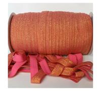 Goma Elastica Gold/Silver Glitter Elastic Ribbon Fold Over Clothing Accessories Stretch Band DIY Crafts(Color 1)