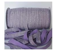 Goma Elastica Gold/Silver Glitter Elastic Ribbon Fold Over Clothing Accessories Stretch Band DIY Crafts(Color 3)