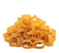 Goma elástica grande, 50 bandas de goma amarillas, banda de goma industrial de piel de vaca de alta elasticidad, bandas de goma resistentes for uso escolar, hogar y oficina(60x3mm)