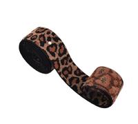 Goma Elastica Nylon Spandex Elastic Webbing Band,Leopard Print & Colored Stripes,Sewing Material,DIY Handmade Strap,Headband Accessory(TLD04D-1piece,2yards)