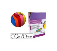 Goma eva liderpapel expositor de 50 planchasx10 colores surtidos 50x70 cm 1,5 mm espesor