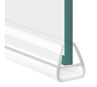 Goma Mampara Ducha,Junta Mampara Ducha, Adecuado para Vierteaguas Mampara Baño Puerta de 6mm,8mm,10mm,12mm de Espesor,Perfil de Mampara para Cristal Recto y Curvado,Fácil Instalar (U,6mm,100cm)