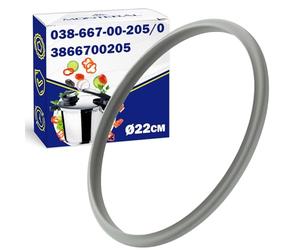 Goma para Olla a Presion - Diámetro Ø 22 cm - 038-667-00-205/0 3866700205 para Fissler - Garantía de 10 Años - MONTERAL