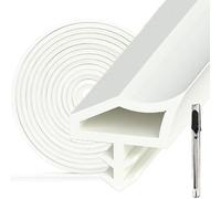 Goma para Puerta Contra Corrientes de Aire,Junta de Cinta Goma,Perfil de Estanqueidad para Ventanas,Junta Goma Aislante Ventana Aluminio de Caucho,Blanco,10m,1 Cuchillos Arte