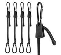 Goma tensora con mosquetón, 4 unidades de 100 cm expansor con gancho ajustable, tensor de goma extrafuerte para equipaje de toldo, herramientas de jardín, coche, transporte de equipaje