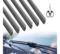 Goma Universal de Recambio para Limpiaparabrisas - 6 Piezas de Repuesto, 800mm Coche Universal Parabrisas, Tiras de Goma