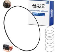 Goma universal para cubos de basura, 6 piezas, tamaño M, se adapta a insertos individuales de hasta 30 litros, compatible con cubos de basura WESCO, anillo de goma elástica de 50 cm