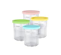GoMaihe Contenedor compatible con Ninja CREAMi Deluxe: juego de 4 tubos accesorios para el Ninja Creami NC501 NC500 - Sin BPA Apto para lavavajillas