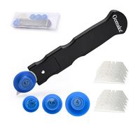 Gomake Cortador de envoltura de vinilo para coche, película de revestimiento de ventana, corte y recorte, rodillo de aleación, cuchillo de posicionamiento de tapa blanda, cuchillo de corte de papel