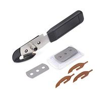 Gomake Cortador de respaldo de vinilo Bodyguard cuchillo de corte de vinilo, cortador de envoltura de hoja oculta para tinte de coche y papel de respaldo con 10 cuchillas adicionales y 3 calcomanías