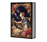 GOMAKERER 1 funda elástica gótica para libro, protector de libros elástico de hasta 8 x 11 pulgadas, funda elástica de tela reutilizable para tapa dura, cuaderno, libros de texto, libros, regalo para