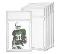 GOMAKERER 10 protectores de tarjetas de intercambio, soportes de tarjetas de béisbol transparentes de acrílico con posición de etiqueta, fundas rígidas para tarjetas de coleccionista estándar de grado