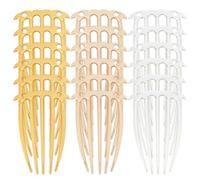 GOMAKERER 18 peines franceses de 3 colores, 5 dientes, peines laterales de aleación, pinzas de sujeción fuerte, accesorio para el cabello de mujer