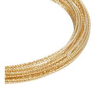 GOMAKERER 5 m Alambre trenzado chapado en oro 14 K de calibre 18 Alambre trenzado de oro de 1 mm para la fabricación de joyas Alambre de cobre semi duro para la fabricación de perlas de joyería floral