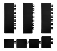 GOMAKERER 52 separadores, 121 x 172 x 0,5 mm, separadores de adhesivos negros A ~ Z, para discos de vinilo, DVD, separadores alfabéticos para discos de vinilo, álbumes, estanterías y compartimentos de