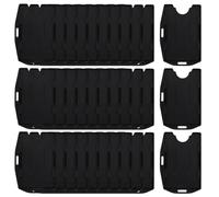 GOMAKERER 60 fundas de plástico duro para tarjetas de identificación, color negro, con ranura para el pulgar, tarjeta de identificación horizontal y vertical, para escuela, oficina, identificación