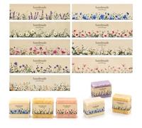 GOMAKERER 90 unidades de papel de embalaje de jabón vintage floral 9 piezas envases de jabón hechos a mano flores acuarelas etiquetas de embalaje de jabón para barritas de loción bombas de baño