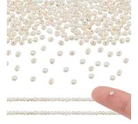 GOMAKERER Aprox. 131 perlas naturales de 2,5 ~ 3 mm, pequeñas perlas cultivadas en agua dulce, perlas auténticas en forma de patata para la fabricación de collares y joyas (agujero de 0,5 mm)
