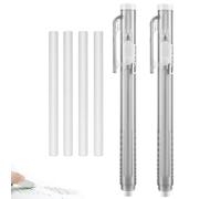 Gomas de Borrar Mecánicas Retráctiles,2 Piezas Borrador de Forma de Lápiz + 4 Piezas Recambios de Goma de Borrar de Repuesto,Borrador de Goma Retráctil,Borrador en Forma de Bolígrafo,Borrador de Clic