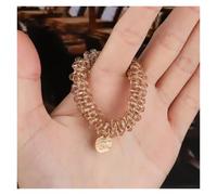 Gomas de pelo con perlas Lazo de cuerda for el cabello, banda for Simple, cien accesorios cristal for cola caballo con temperamento femenino(Color 4)