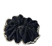 Gomas de pelo con perlas Lazos elásticos súper grandes for el cabello for mujer, bandas de tela alta elasticidad for colección moños