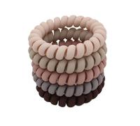 Gomas de Pelo Espiral 5 unids/set moda mate sólido cable de teléfono banda elástica for el cabello esmerilado cordón en espiral goma for for la cabeza(Colo1big)