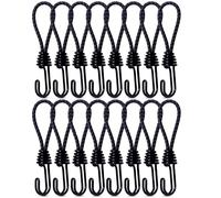 Gomas elásticas con ganchos, 16 unidades, tensor de goma, expansor, bandas de goma, tensores de lona con ganchos, ganchos expansores para tiendas de campaña, banderas, redes de camping, 16 cm