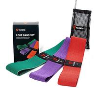 Gomas elasticas fitness de VIA FORTIS - Bandas elasticas musculacion hecho de material textil que no daña la piel - con el plan de entrenamiento y la bolsa - disponible como conjunto