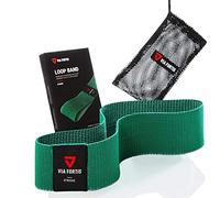 Gomas elasticas fitness de VIA FORTIS - Bandas elasticas musculacion hecho de material textil que no daña la piel - con el plan de entrenamiento y la bolsa - disponible como conjunto