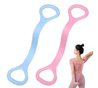 Gomas Elasticas Musculacion, 2PCS Cintas Elasticas Musculacion con Asas, Banda Elastica Fitness, Banda de Ejercicio para Estiramiento de Brazos y Hombros, Yoga Pilates