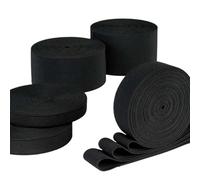 Gomas elasticas musculacion 4 Metros/8 Metros 15mm/20mm/25mm/30mm/35mm/40mm/45mm/50mm Bandas elásticas Altas de Nailon Blanco y Negro Accesorios Costura for Pantalones Prendas(Black,4 Meter,25mm)