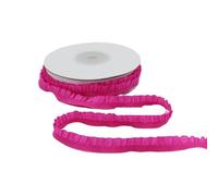 Gomas elasticas musculacion 5 Yardas de Encaje con Volantes elásticos, Bandas Blancas y Negras puras, Cinta elástica for Envolver Regalos, Accesorios Tela for Costura DIY(Pleated elastic-12)