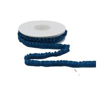 Gomas elasticas musculacion 5 Yardas de Encaje con Volantes elásticos, Bandas Blancas y Negras puras, Cinta elástica for Envolver Regalos, Accesorios Tela for Costura DIY(Pleated elastic-18)