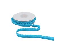 Gomas elasticas musculacion 5 Yardas de Encaje con Volantes elásticos, Bandas Blancas y Negras puras, Cinta elástica for Envolver Regalos, Accesorios Tela for Costura DIY(Pleated elastic-14)