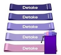 Gomas Elasticas Musculacion, Bandas Elasticas Musculacion Agradables a la Piel con 5 Niveles Ejercicios en Piernas, Gliteos y Brazos, Cintas Elasticas Musculacion para Yoga, Pilates, Crossfit, Fuerza